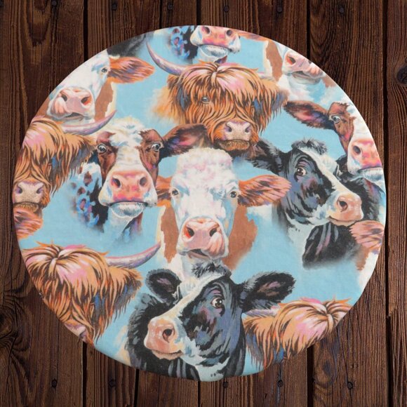 Kitchenaid Bowl Cover, Reversible Cows and Floral Bowl Cover - Picture 5 of 6